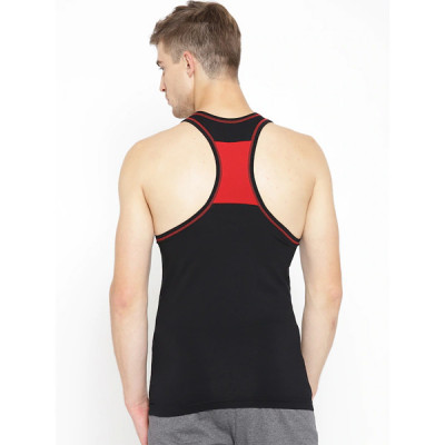 Men Black Solid Innerwear Vest
